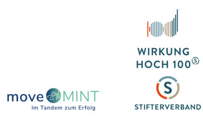 moveMINT ist Teil von Wirkung hoch 100 der Jubiläumsinitiative des Stifterverbandes